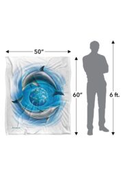 JQ Licensing Royce Mcclure Dolphin World Silky Touch Super Soft Throw Blanket 152 X 127 cm in White - thumbnail 5