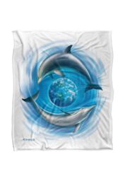 JQ Licensing Royce Mcclure Dolphin World Silky Touch Super Soft Throw Blanket 152 X 127 cm in White - thumbnail 1