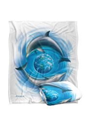 JQ Licensing Royce Mcclure Dolphin World Silky Touch Super Soft Throw Blanket 152 X 127 cm in White - thumbnail 2