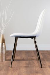 FurnitureboxUK Giovani 6-Seater Grey Glass Dining Table & 6 Corona Faux Leather Dining Chairs in White - thumbnail 5
