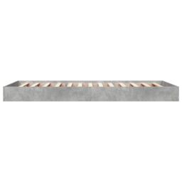 Berkfield Home Bed Frame without Mattress Concrete Grey 75x190 cm Small Single - thumbnail 5