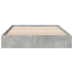Berkfield Home Bed Frame without Mattress Concrete Grey 75x190 cm Small Single - thumbnail 4