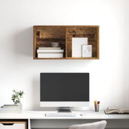 Berkfield Home TV Cabinet with Shelf Old wood 37 x 37 x 72 cm Engineered wood in Brown - thumbnail 5