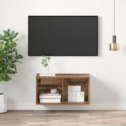 Berkfield Home TV Cabinet with Shelf Old wood 37 x 37 x 72 cm Engineered wood in Brown - thumbnail 4