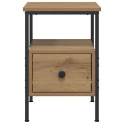 Berkfield Home Bedside Cabinets 2 pcs Artisan Oak 34x36x50 cm Engineered Wood in Brown - Size: 34 x 36 x 50 cm - thumbnail 4