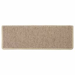 Berkfield Home Stair Mats Self-adhesive Sisal-Look 15 pcs 65x21x4 cm Sand in Beige - Size: Medium - thumbnail 5