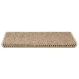 Berkfield Home Stair Mats Self-adhesive Sisal-Look 15 pcs 65x21x4 cm Sand in Beige - Size: Medium - thumbnail 4