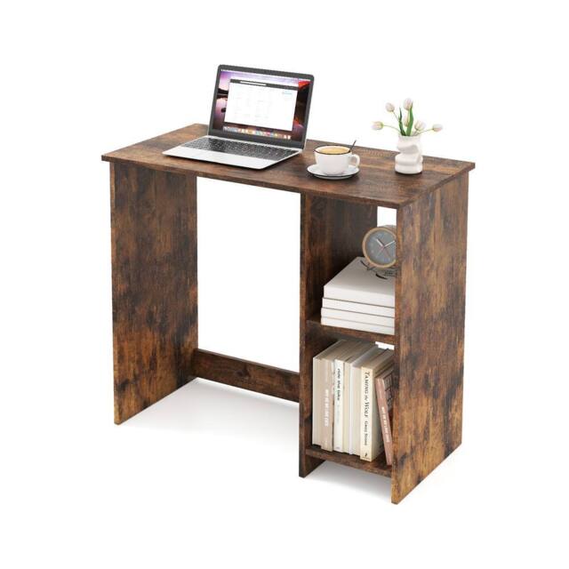 Costway Industrial Computer Desk 80 CM Home Office Desk Study Writing Desk in Brown - image 1