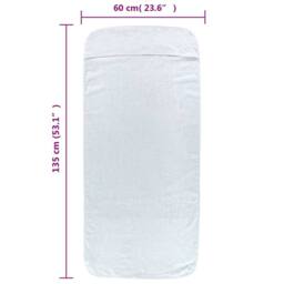 Berkfield Home Soft Beach Towels 4 pcs White 60x135 cm Fabric 400 GSM - thumbnail 8