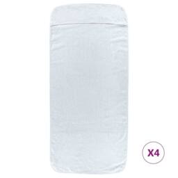 Berkfield Home Soft Beach Towels 4 pcs White 60x135 cm Fabric 400 GSM