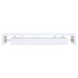 Berkfield Home TV Cabinet with LED Lights White 260x36.5x40 cm - thumbnail 9