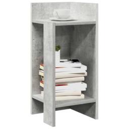 Berkfield Home Side Tables 2 pcs with Shelf Concrete Grey 25.5x27x60 cm - thumbnail 1