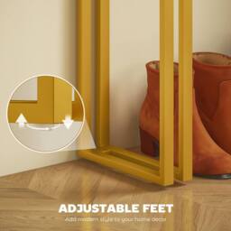 Wyld Haus Mahota Slim Faux Marble Console Table 100cm White & Gold - thumbnail 8