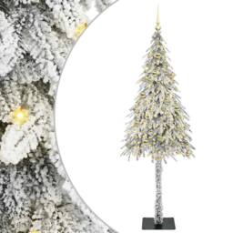 Berkfield Home Christmas Tree with 300 LEDs White 210 cm PE & Steel - thumbnail 2