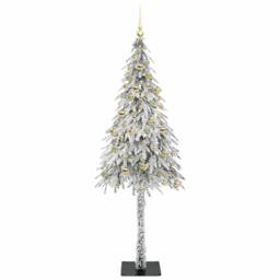 Berkfield Home Christmas Tree with 300 LEDs White 210 cm PE & Steel - thumbnail 4