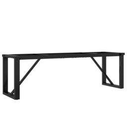 Berkfield Home Coffee Table Legs O-Frame 140x30x43 cm Steel in Black - Size: 140 x 30 x 43 cm - thumbnail 6