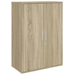Berkfield Home Sideboard Sonoma Oak 60x31x84 cm Engineered Wood in Brown - Size: 60 x 31 x 84 cm - thumbnail 2