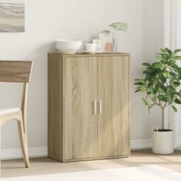 Berkfield Home Sideboard Sonoma Oak 60x31x84 cm Engineered Wood in Brown - Size: 60 x 31 x 84 cm - thumbnail 3