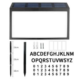 Obasyhig Solar Powered Outdoor Waterproof Plug In Ground LED Street Sign Lights in Black - thumbnail 3