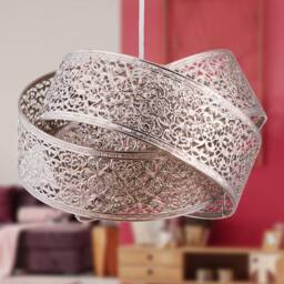 First Choice Lighting Moroccan Style Layered Ceiling Light Shade in Silver - thumbnail 3