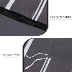Pamposh Microfibre Duvet Cover Set King Size Reversible Bedding Sets in Charcoal - Size: Double - thumbnail 9