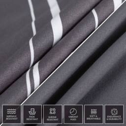 Pamposh Microfibre Duvet Cover Set King Size Reversible Bedding Sets in Charcoal - Size: Double - thumbnail 7