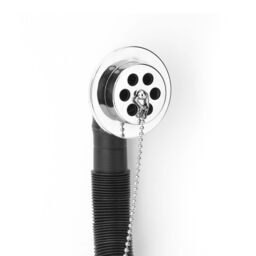 Nes Home Brass Plug & Chain Bath Waste & Overflow in Metallic Silver - thumbnail 2