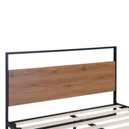 FURNITURE ONE Metal Bed Frame with Headboard & Footboard, Solid Slatted in Brown - Size: EU King - thumbnail 5