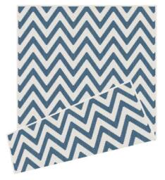 THE RUGS Reversible Outdoor Rugs in Zigzag Design Duo Weave Collection in Blue - Size: 120 cm x 170 cm - thumbnail 4