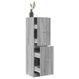 Berkfield Home Elegant Apothecary Cabinet¬†Grey Sonoma 40x41x144.5 cm Engineered Wood in Grey - thumbnail 2