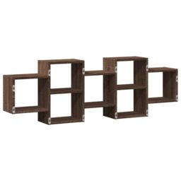 Berkfield Home Wall Shelf Brown Oak 129x18x42 cm Engineered Wood - Size: 129 x 18 x 42 cm - thumbnail 6