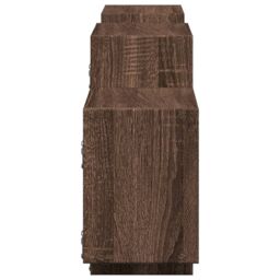 Berkfield Home Wall Shelf Brown Oak 129x18x42 cm Engineered Wood - Size: 129 x 18 x 42 cm - thumbnail 5