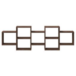 Berkfield Home Wall Shelf Brown Oak 129x18x42 cm Engineered Wood - Size: 129 x 18 x 42 cm - thumbnail 4