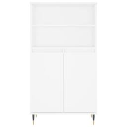 Berkfield Home Highboard White 60x36x110 cm Engineered Wood - Size: 60 x 36 x 110 cm - thumbnail 6