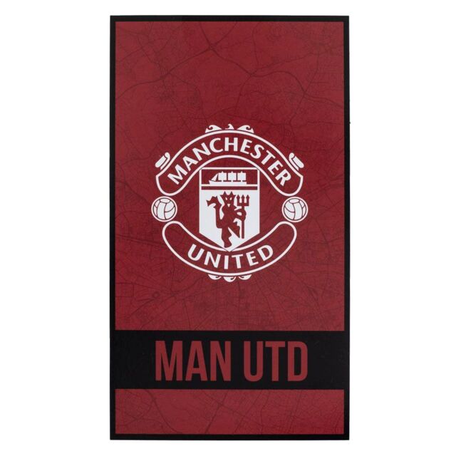 Manchester United FC Identity Crest Beach Towel in Dark Red - image 1