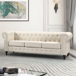 Artemis Home Richland 3 Seat Sofa in Cream - thumbnail 1