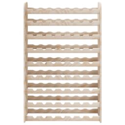 Berkfield Home Wine Rack 72.5x25x111.5 cm Solid Wood Pine in Brown - thumbnail 5