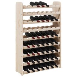 Berkfield Home Wine Rack 72.5x25x111.5 cm Solid Wood Pine in Brown - thumbnail 4