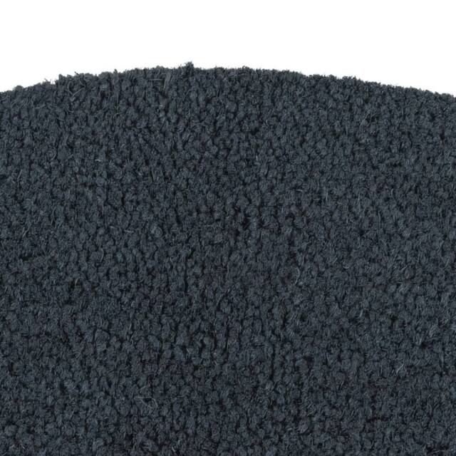 Berkfield Home Durable Door Mat Dark Grey Half Round 50x80 cm Tufted Coir - image 1