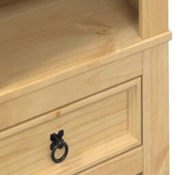 Berkfield Home Beautiful Wine Rack Corona 56x35x120 cm Solid Wood Pine in Light Tan - Size: 56 x 35 x 120 cm - thumbnail 7