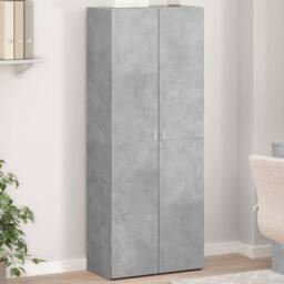 Berkfield Home File Cabinet Concrete Grey 60x32x153 cm Engineered Wood - Size: 60 x 32 x 153 cm - thumbnail 2