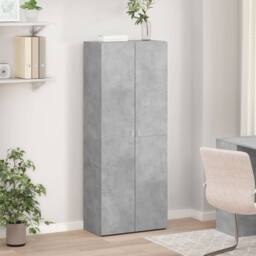 Berkfield Home File Cabinet Concrete Grey 60x32x153 cm Engineered Wood - Size: 60 x 32 x 153 cm - thumbnail 3