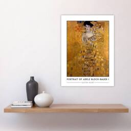 "Artery8 Gustav Klimt Adele Bloch Bauer Portrait Lady in Gold Wall Art Print in Yellow - Size: W18"" x H24""" - thumbnail 4