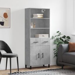 Berkfield Home Highboard Concrete Grey 69.5x34x180 cm Engineered Wood