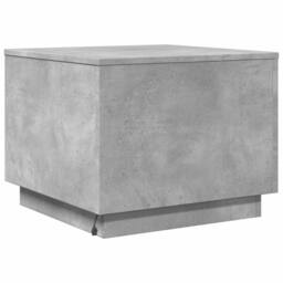 Berkfield Home Coffee Table with LED Lights Concrete Grey 50x50x40 cm - Size: 50 x 50 x 40 cm - thumbnail 9