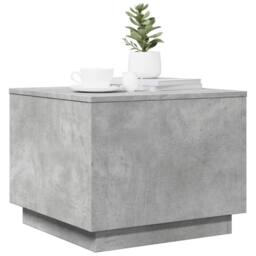 Berkfield Home Coffee Table with LED Lights Concrete Grey 50x50x40 cm - Size: 50 x 50 x 40 cm - thumbnail 6