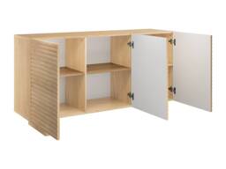 Vente-unique Sideboard With 3 Doors In MDF - Natural - LUDIMA in Light Oak - thumbnail 7