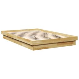 Berkfield Home Bed Frame without Mattress 120x200 cm Solid Wood Oak in Brown - Size: Small Double - thumbnail 3