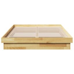 Berkfield Home Bed Frame without Mattress 120x200 cm Solid Wood Oak in Brown - Size: Small Double - thumbnail 6