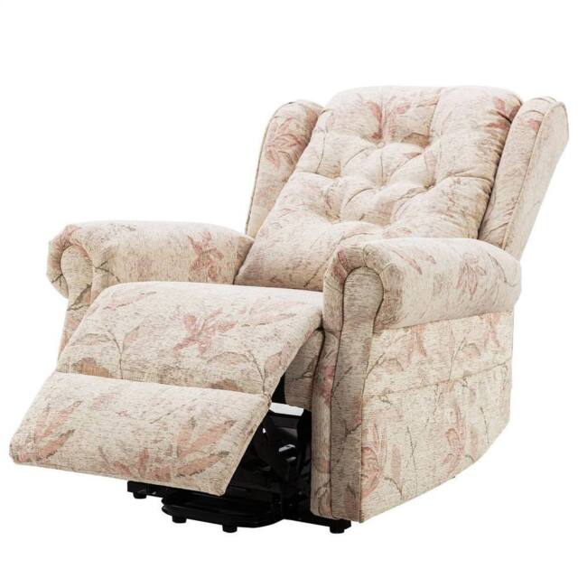 FORGEVIO Electric Power Lift Riser Recliner Chair Sofa Armchair in Beige - Size: 0.6m2 - image 1